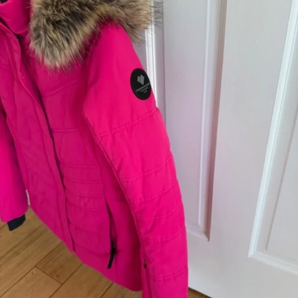 Obermeyer Pink Fuchsia Tuscany II Ski Jacket with fur - Picture 3 of 4